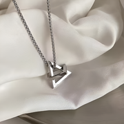 Geometric Triangle Pendant Chain